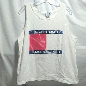 Vintage Nassau Bahamas 🇧🇸 Star Sleeveless Top Sz.L 44
